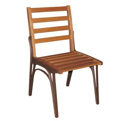 Conjunto Com Mesa De Madeira Giratória E 6 Cadeiras Modelo Sol Marrom