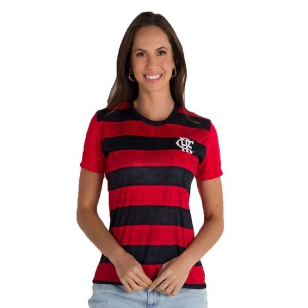 Camiseta Brazliline Fla Shout Feminino - Ptoverm P / PTO/VERM