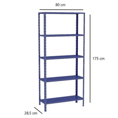 Estante Aço 5 Prateleiras Eaf005 Azul