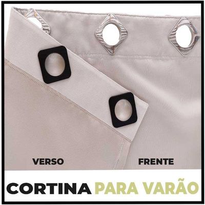 Cortina Sala E Quarto 7,50x2,60 Tecido Blackout Ana Palha