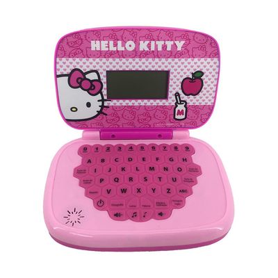 Kit Laptop Infantil Educativo Candide Hello Kitty Bilíngue + 1 Fidget Spinner Sortido