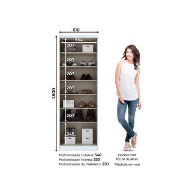 Armário Multiuso 02 Portas Leve Henn Branco