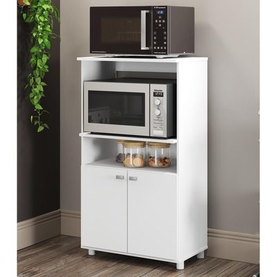 Armário Multimóveis Multiuso para Forno Microondas Branco