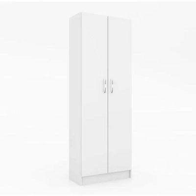 Armário Multiuso Milão 2 Portas E 4 Prateleiras - Branco Branco