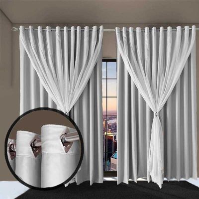Cortina Sala E Quarto 8,50x2,80 Tecido Blackout Ana