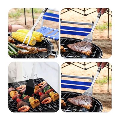 Kit Churrasco 9 Peças Aço Inox+bolsa Com Alça Alta Qualidade