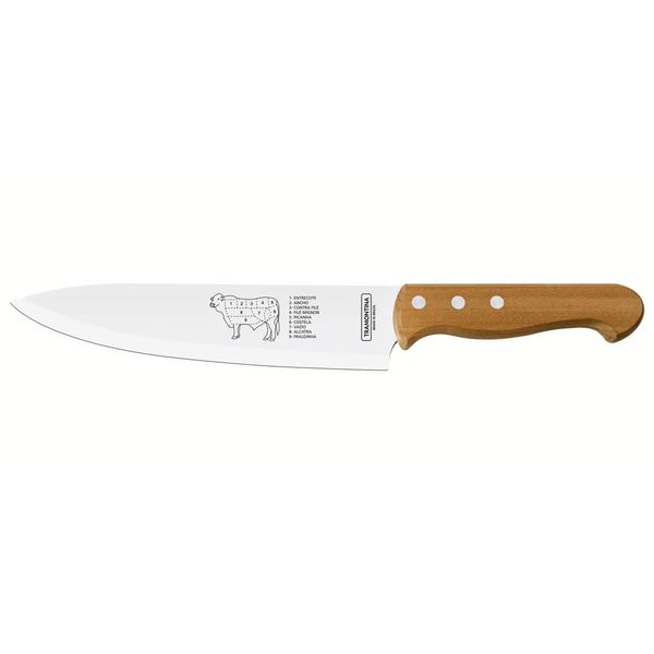 Faca de Cozinha Tramontina Dynamic em Inox com Cabo de Madeira 8