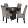 Conjunto Mesa Redonda com 4 Cadeiras New Ametista Talismã Tabaco/Preto