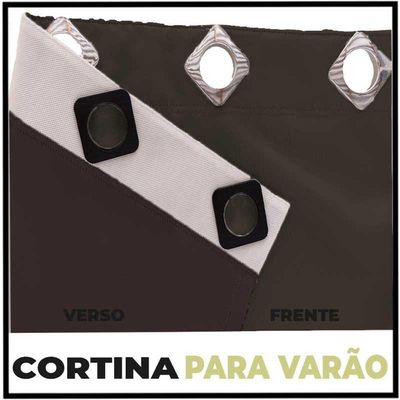 Cortina Sala E Quarto 7,50x2,60 Tecido Blackout Ana Marrom