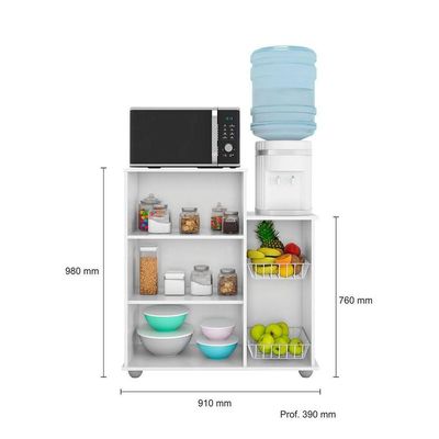Armário Multiuso 2 Portas Fruteira Sollys Branco
