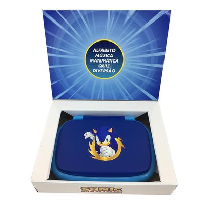 Kit Laptop Infantil Educativo Candide Sonic Bilíngue + 1 Fidget Spinner Sortido