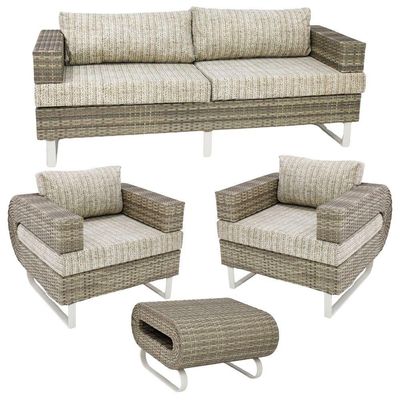 Conjunto De Sofá Completo Modelo Begônia Bege