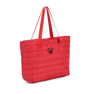 Bolsa Tote Feminina Mickey Mouse Puffer BMK78649 Vermelho
