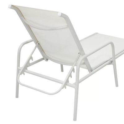Espreguiçadeira Modelo Sling Em Tela E Alumínio Branco