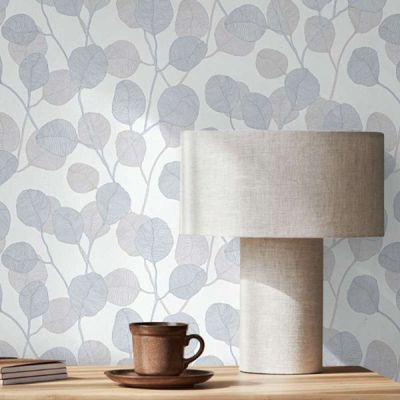 Papel de Parede Up To Date Folhagem Branco 34808