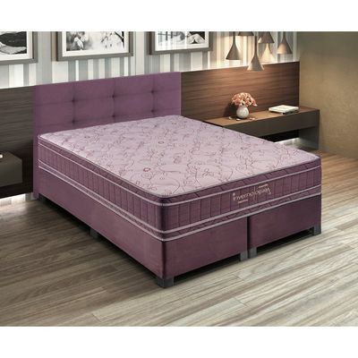 Conjunto Cama Box Queen Molas Kappesberg Inverno e Verão - 158x198 Beringela