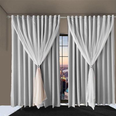 Cortina Sala E Quarto 6,50x2,80 Tecido Blackout Ana Branco