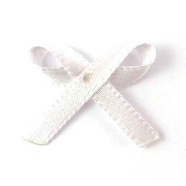 Aplique Laço Mosquitinho 4mm com 50 Unidades Branco