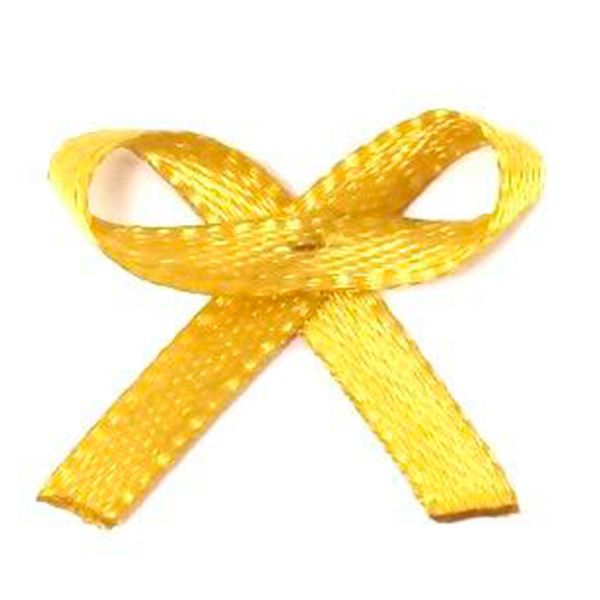 Aplique Laço Mosquitinho 4mm com 50 Unidades Amarelo