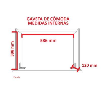 Cômoda Grande 6 Gavetas Com Fechadura 1327 Ilan Branca