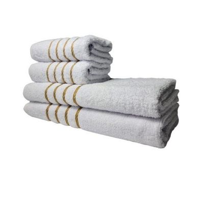 Kit 8 Toalhas Grossas E Grandes Montreal 4 Banhos 4 Rostos Branco+marrom