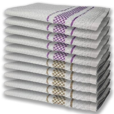 10 Panos De Prato Atoalhado Felpudo Premium 5 Lil?s 5 Marrom