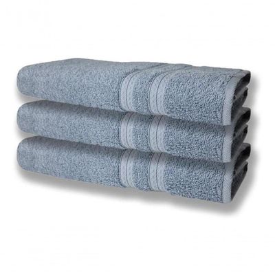 5 Toalhas Felpudas Grande E Grossa 80x150 Azul+branco
