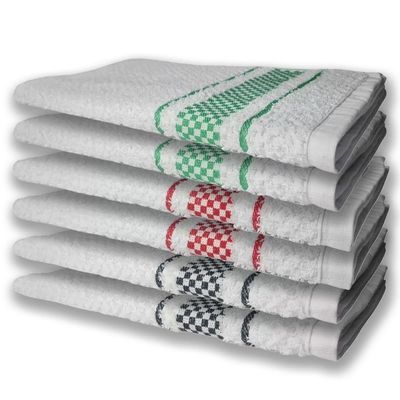 6 Panos De Prato Atoalhado Felpudo Premium Vd+vm+pr