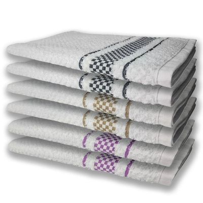 6 Panos De Prato Atoalhado Felpudo Premium Pr+mr+rx