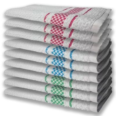 9 Panos De Prato Atoalhado Felpudo Premium Vd+az+rs