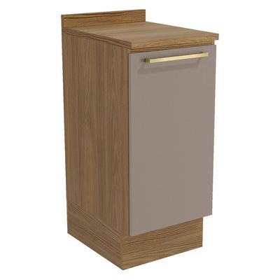 Balcão Multiuso com Tampo 40cm Botanic 1 Porta Kappesberg Nogueira/Fendi