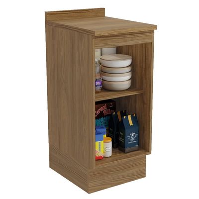 Balcão Multiuso com Tampo 40cm Botanic 1 Porta Kappesberg Nogueira/Fendi