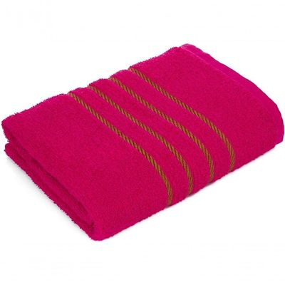 Jogo 5pçs 2 Banho + 2 Rosto + 1 Tapete P-banheiro 100% Algodão Alta Absorção - Rosa Pink