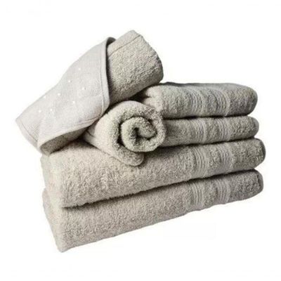Jogo De Toalhas 4 Banhos 4 Rostos 4 Pisos Grossa Bege+rosê