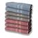 7 Toalhas Felpudas E Grossa 80x150 3 Rosê 2 Cinza 2 Azul