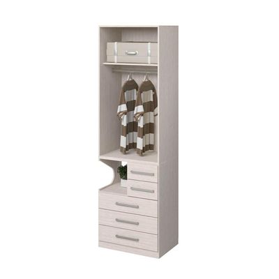 Guarda-roupa De 2 Portas Com Mesa De Cabeceira 1224 Direito Carvalho Claro