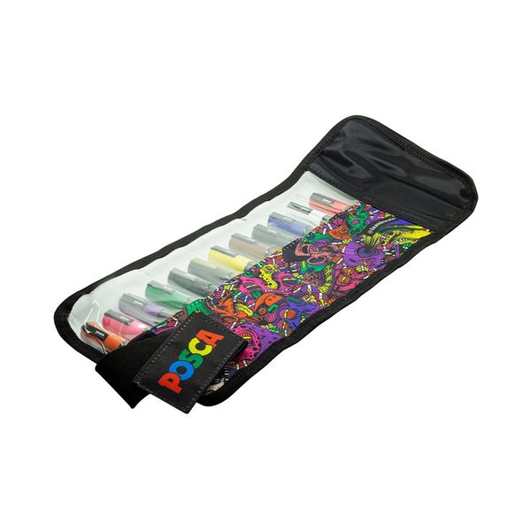 Caneta Permanente Posca Uniball 5M Estojo com 12 cores