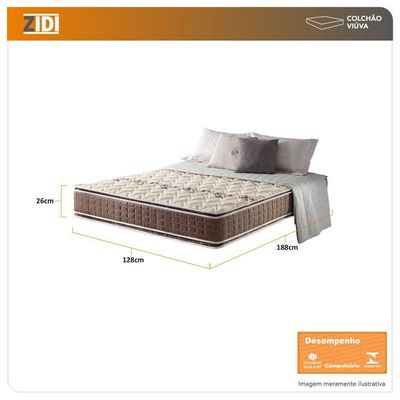 Colchão Viúva Orleans Espuma D70-d28 Dupla Face Pillow Top Marrom