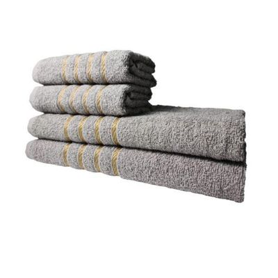 Kit 8 Toalhas Grossas E Grandes Montreal 4 Banhos 4 Rostos Branco+cinza