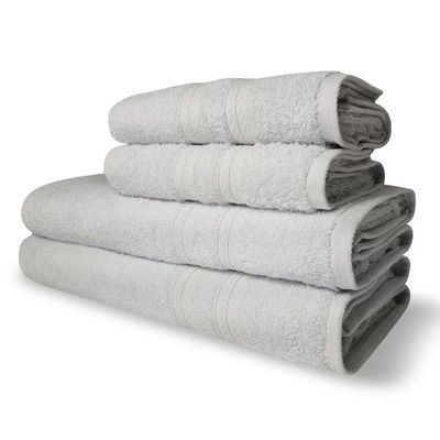 Jogo De Toalhas Luxo 4 Pçs Itália Soft 2 Banho 2 Rosto Branco