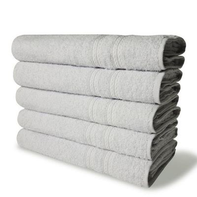 Kit Com 6 Toalhas Banho 430g/m² Grande Grossa 80x150cm Itália Soft - Branco