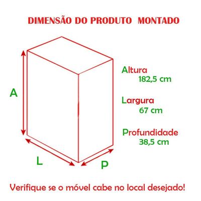 Armário Multiuso 2 Portas Com 5 Prateleiras 1305 Ilan Castanho