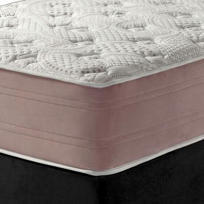 Cama Box Solteiro King Preto + Colchão Molas Charlotte 96cm