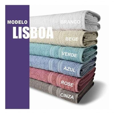 4 Toalhas Super Felpudas Grande E Grossa 80x150 Azul+branco