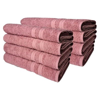 Kit 8 Toalhas De Banho Itália Soft 100% Algodão 430g/m 80x150cm Rosê