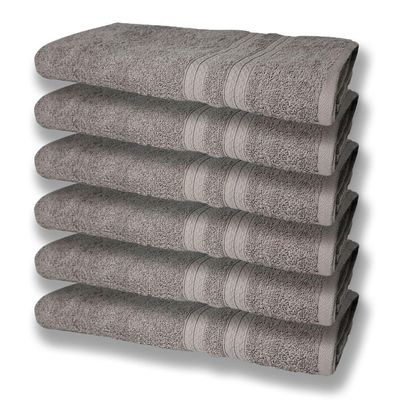 6 Toalhas Grande Super Felpudas E Grossa 80x150 Cinza