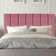 Cabeceira Estofada Cama Box King 195 Cm Paolla Suede rosa
