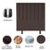 Cabeceira Estofada Cama Box Casal 140 Cm Marina Veludo marrom
