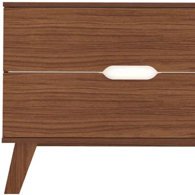 Rack Artely Verona com 180 cm de Largura, 2 Gavetas, Ideal para TV de Até 75 Cedro com Off White