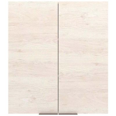 Armário Aéreo Bartira Cristal MDP 15mm com 2 Portas e 2 Prateleiras - 80cm de largura Freixo